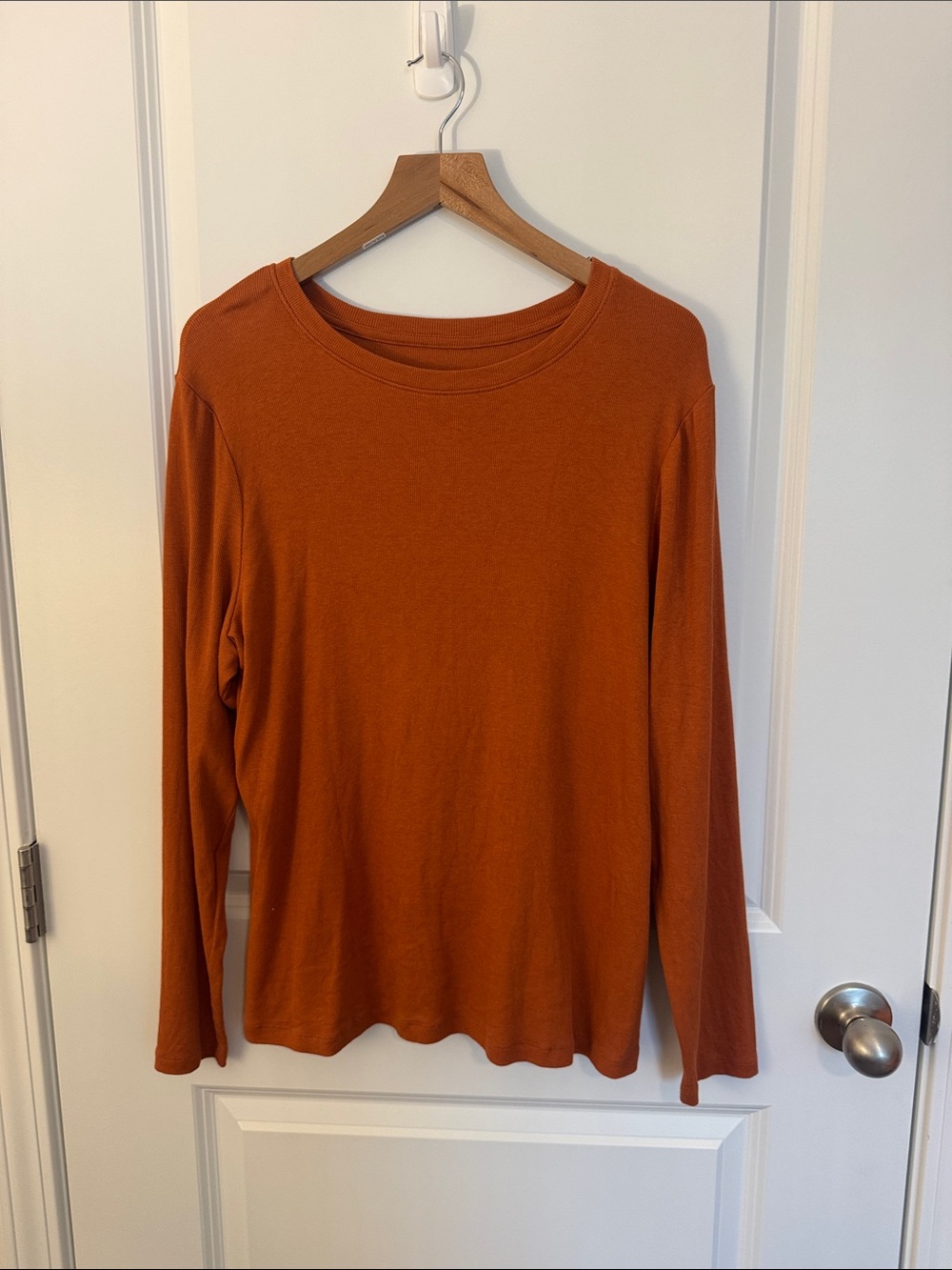 a new day Long Sleeve Crewneck Tee in Rust